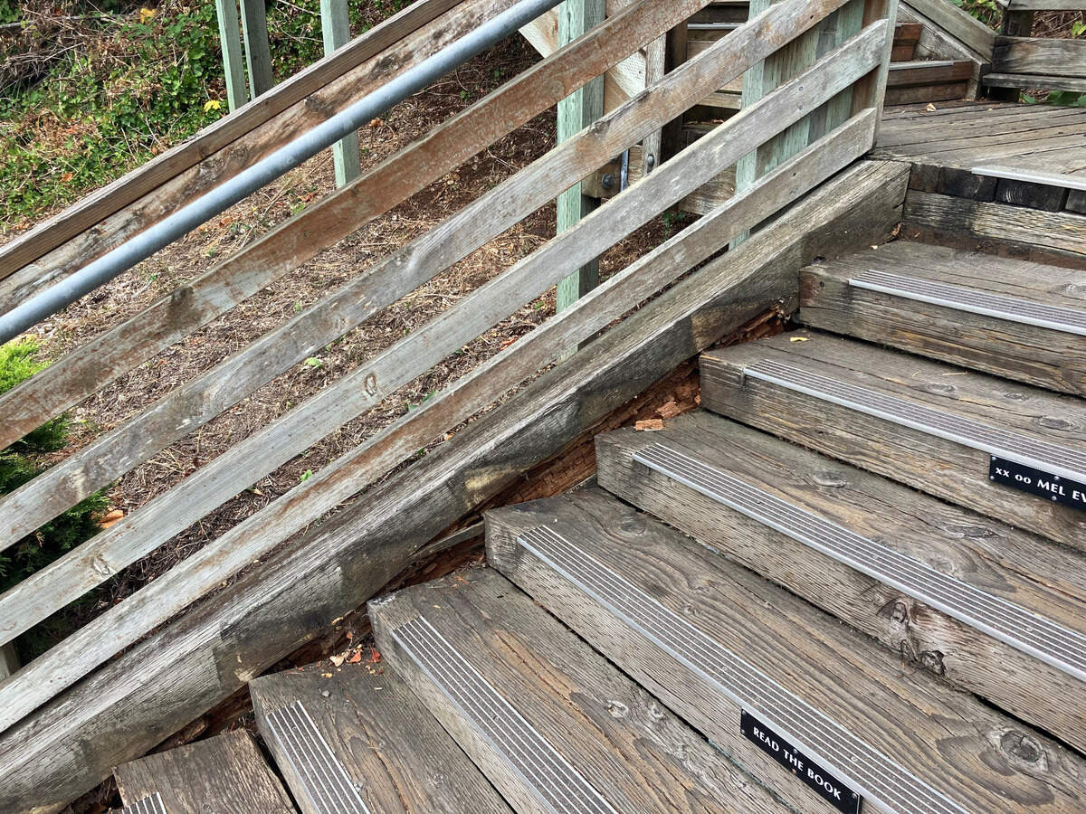 The city has temporarily closed Finholm View Climb in Gig Harbor after discovering part of the stairs rotting.