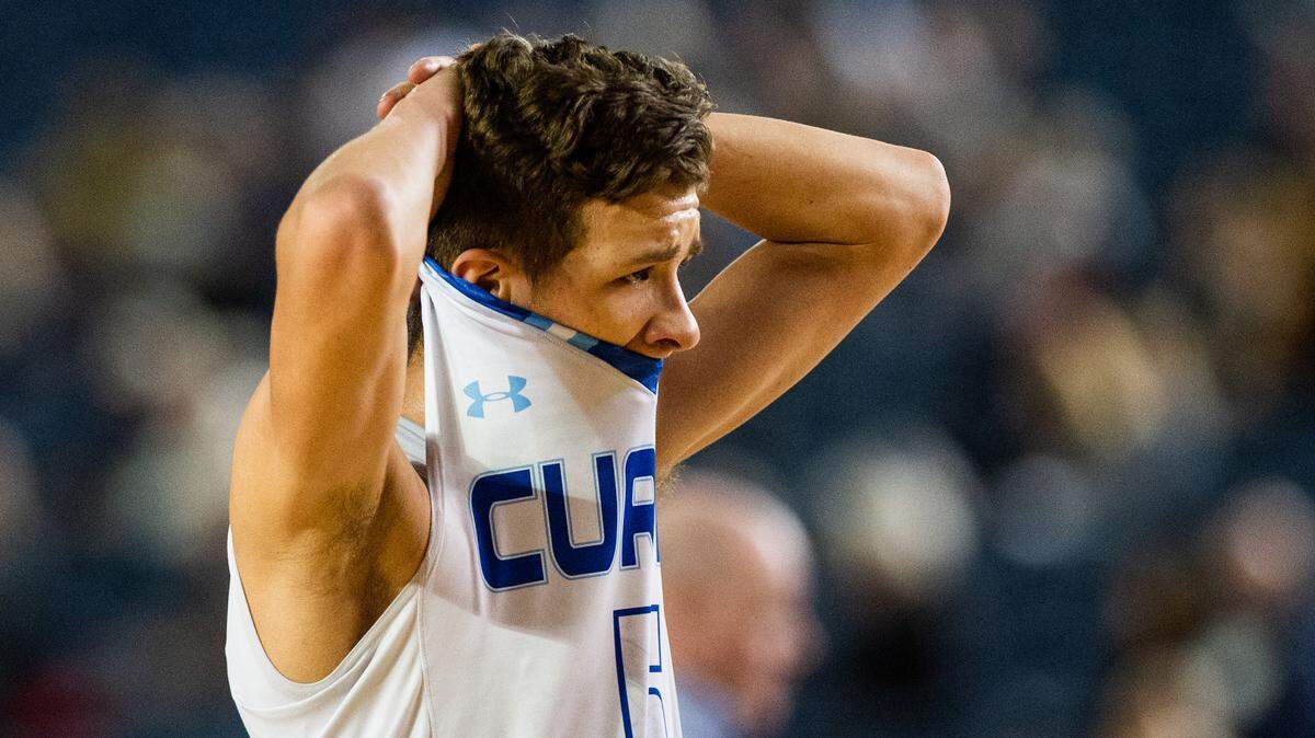 Curtis’ Soloman Mcginnis (5) reacts following Curtis’ loss against Mount Si. Curtis played Mount Si in a basketball game at the Hardwood Classic State Basketball Tournament at the Tacoma Dome in Tacoma, Wash., on Friday, March 1, 2019.