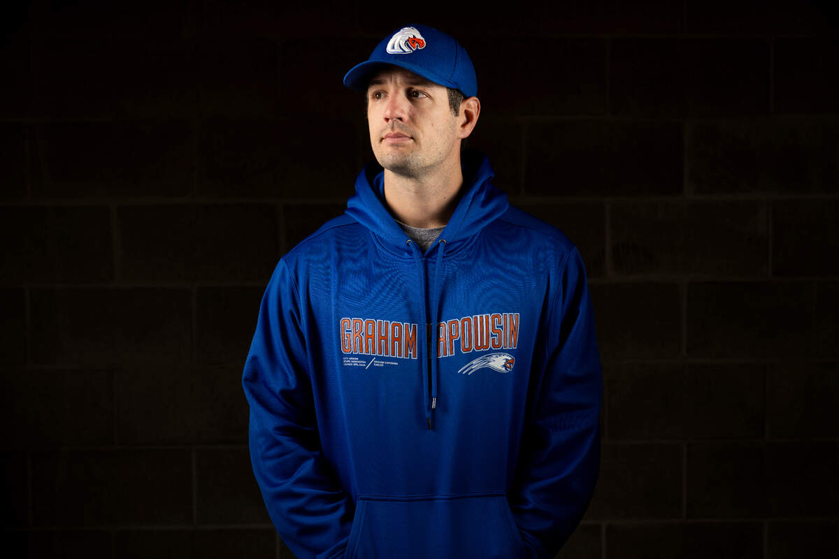 Graham-Kapowsin head coach Jeff Logan poses for a portrait after being selected as first-team offensive coordinator for The News Tribune’s 2023 All-Area football team at Mount Tahoma High School, on Sunday, Dec. 10, 2023, in Tacoma, Wash.