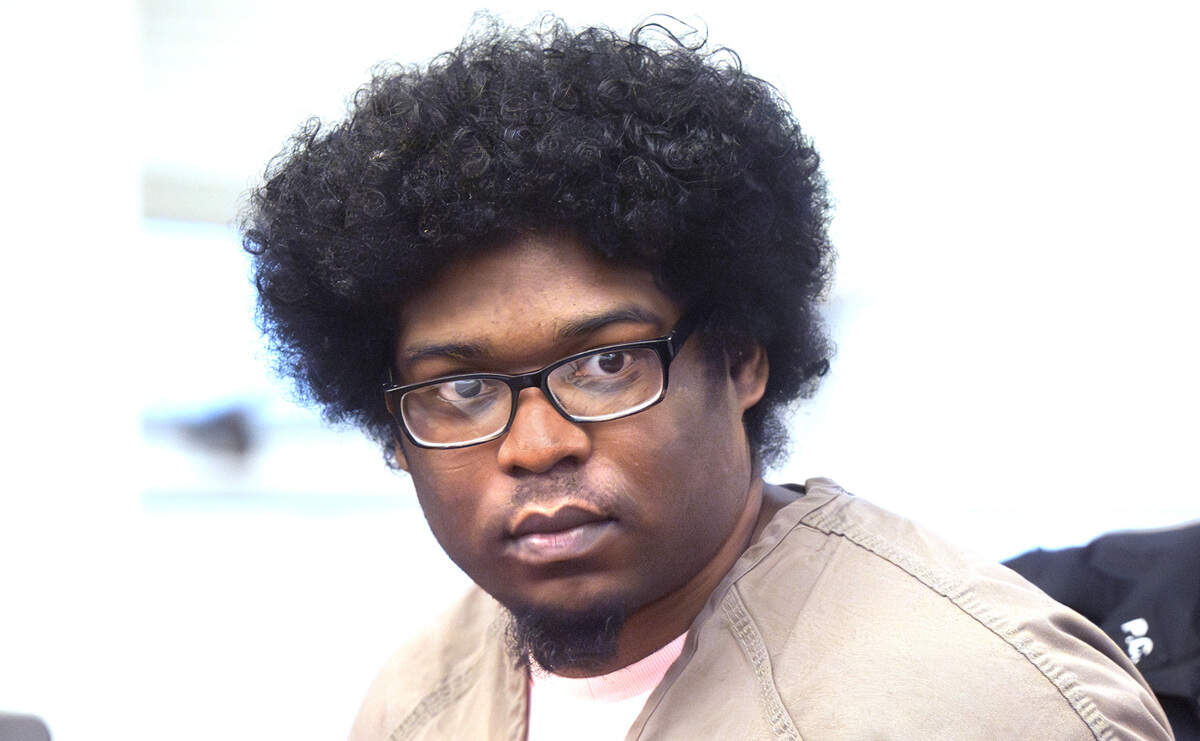 Tellieun Harvey appears in Pierce County Superior Court in Tacoma, Washington, on Friday, Dec. 20, 2024, to be sentenced on a second-degree murder charge for the fatal shooting of his girlfriend, Elisia Simpson, in 2022.