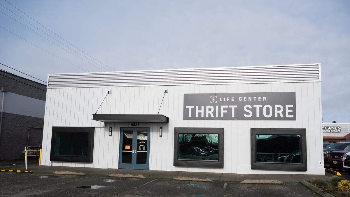 The former Life Center Thrift Store in Tacoma has closed and will reopen in March as Tacoma Rescue Mission’s second Mission Thrift location. Photographed on Wednesday, Jan. 8, 2025, in Tacoma.