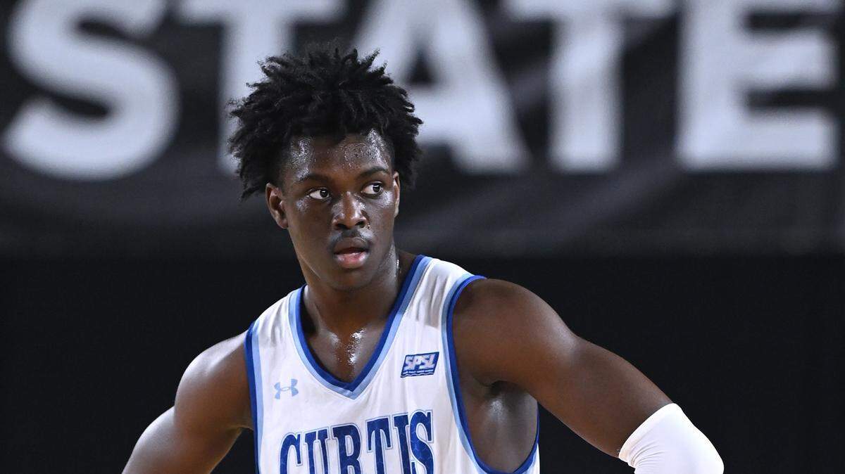 Curtis junior Zoom Diallo during the state quarterfinal game at the WIAA state basketball tournament in the Tacoma Dome in Tacoma, Washington, on Wednesday, March 1, 2023.