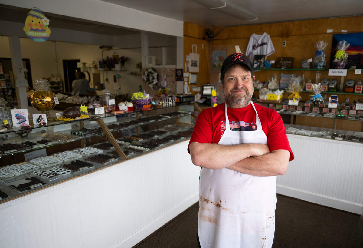 “I don’t want it to be a luxury that regular Tacomans can’t afford,” said Bill Johnson at the shop on April 8. A pound of mixed chocolates sells for around $26.