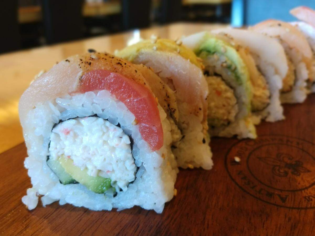 A rainbow roll from Jin Sushi.