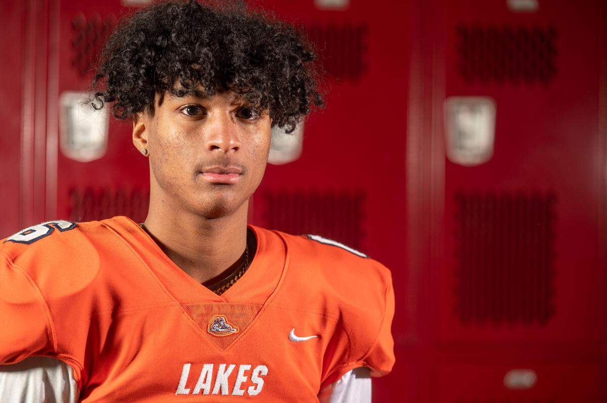 Lakes’ David Wells photographed at Mount Tahoma High School on Monday, Dec. 20, 2021.