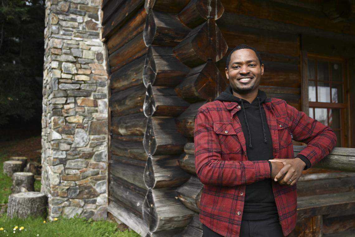 New executive director Marquise Dixon stands outside of the Job Carr Museum on Friday, April 3, 2026, at Old Town Park in Tacoma, Wash.