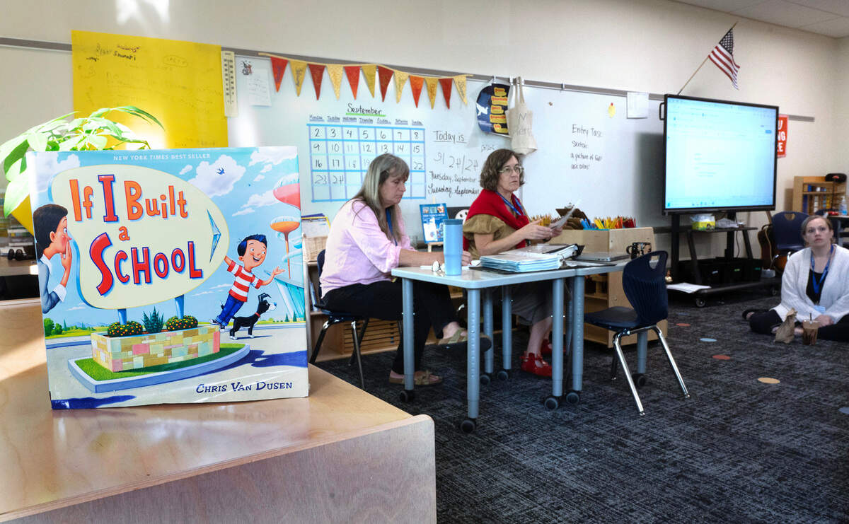 Teachers take part in professional training at the new Bryant Montessori school in Tacoma, Washington, on Wednesday, Sept. 25, 2024.
