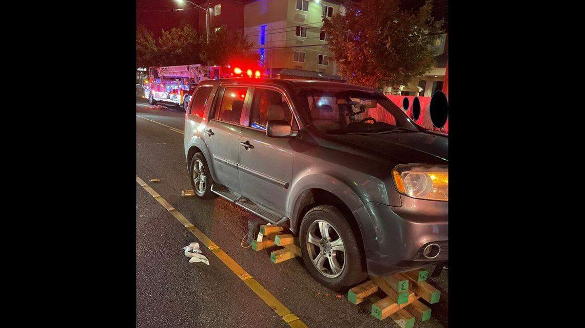 A 37-year-old in a wheelchair was hit while trying to cross the street, Washington police said.