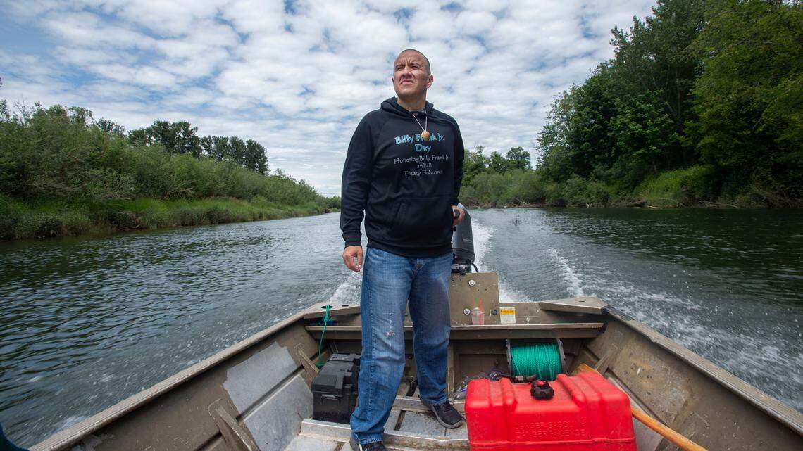 “We need to focus on sustainability and making sure we have this resource,” said Willie Frank, chairman of the Nisqually Tribe, while reflecting on the Chinook salmon harvest that has dwindled every year due to the damming effect of Interstate 5 as it crosses the Nisqually River delta.