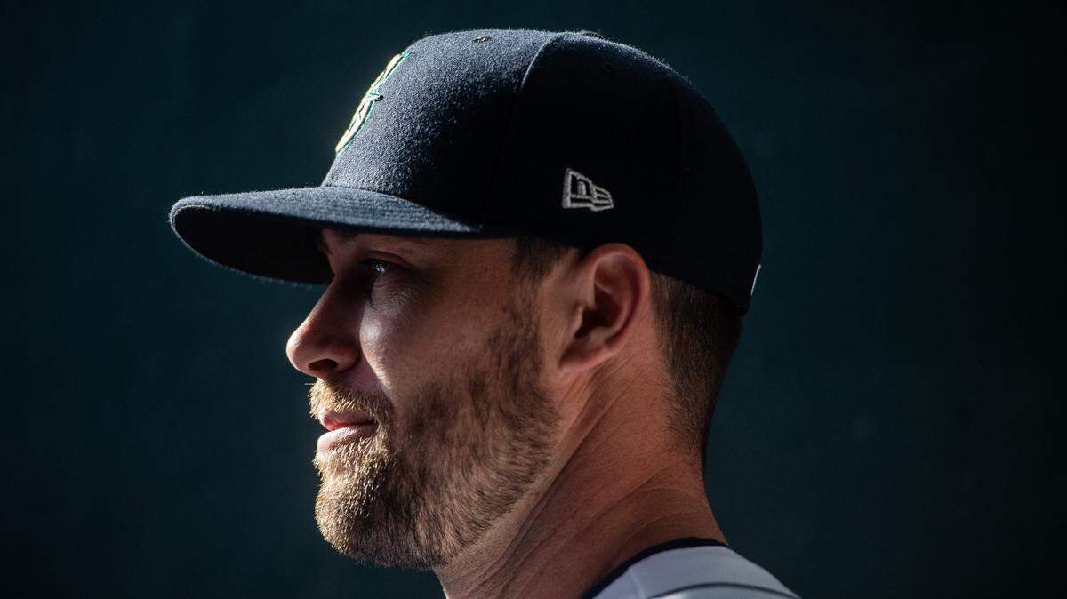 Hunter Strickland stands in the tunnel before the game. The Seattle Mariners played the Boston Red Sox in a Major League Baseball game at T-Mobile Park in Seattle, Wash., on Thursday, March 28, 2019. 