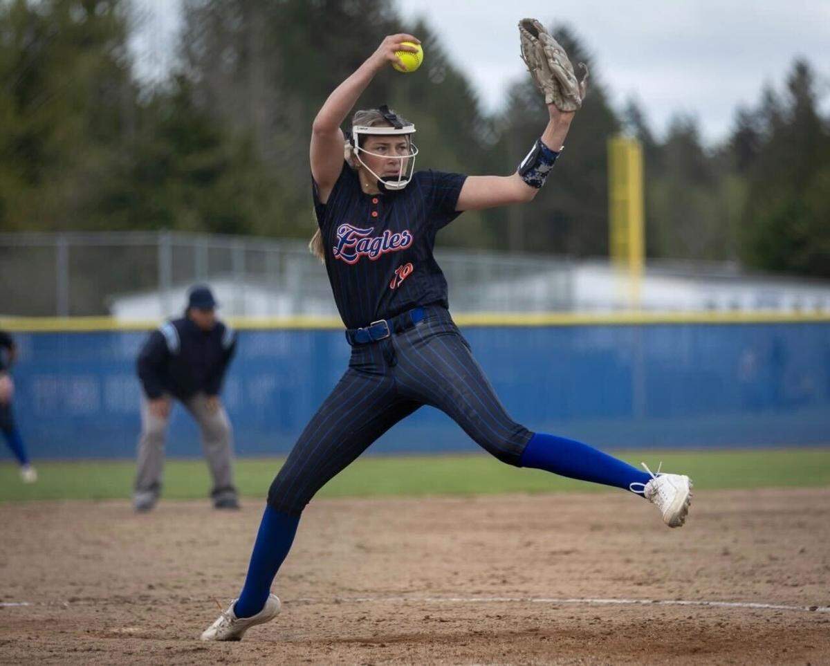Graham-Kapowsin pitcher Brooklyn Pettit guided the Eagles to the 2026 Class 4A district tournament’s No. 1 seed with a state-best 19 wins and South Sound-best 252 strikeouts.