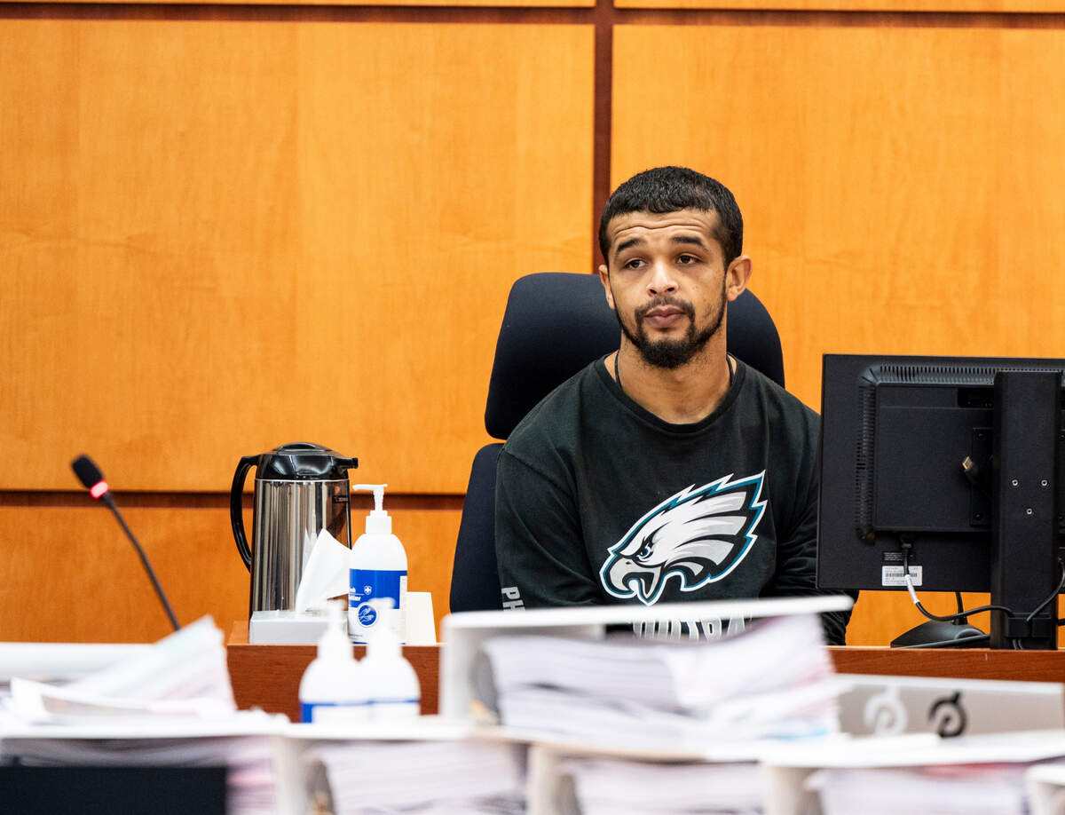 Keyon Lowery, an eyewitness, testifies in Pierce County Superior Court during the trial of Tacoma police officers Christopher Burbank, Matthew Collins and Timothy Rankine on Tuesday.