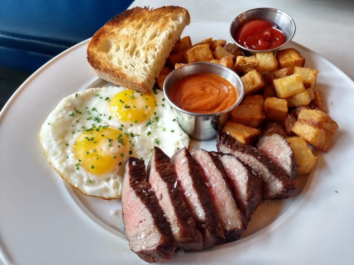 Steak and eggs from Wooden City in downtown Tacoma.