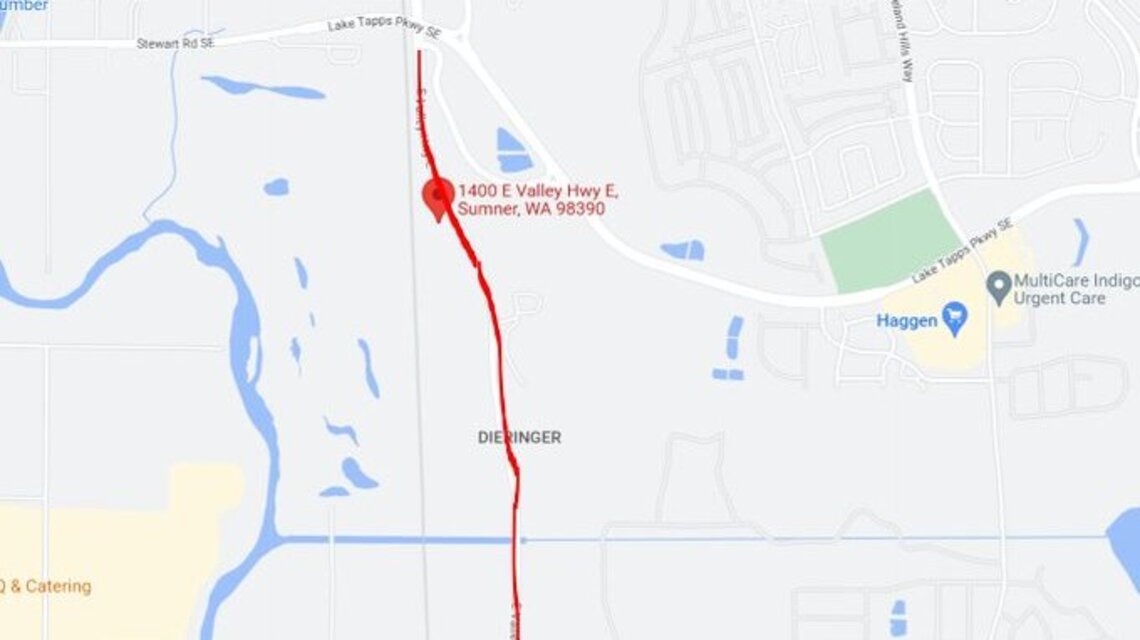 Head-on wreck, paint spill closes East Pierce County road for ecological clean-up