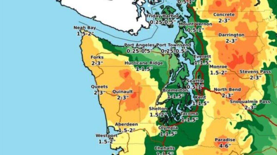 The ‘atmospheric river’ is back, bringing rain and flood threat to Puget Sound next week
