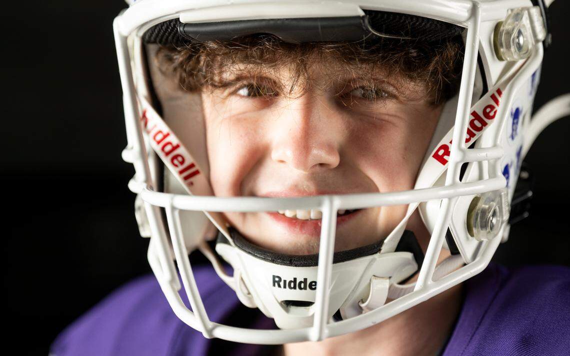 The News Tribune 2024 All-Area first-team kicker selection Austin Ferencz, Sumner, poses for a portrait at Mount Tahoma High School, on Sunday, Dec. 8, 2024, in Tacoma.
