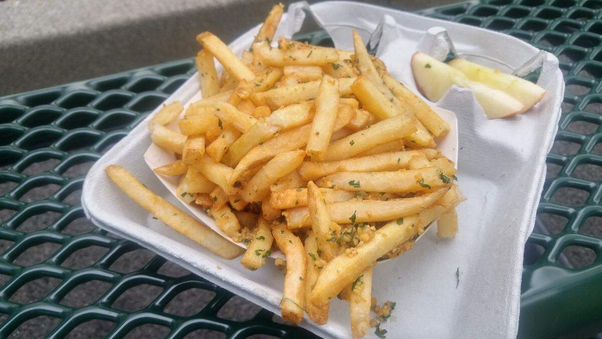 An order of garlic fries is a classic at Cheney stadium.