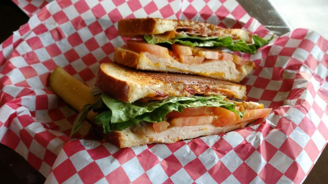 A club sandwich from Acorn Brewing in Edgewood.