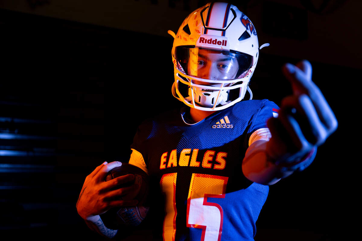 Graham-Kapowsin High School quarterback Daveon Superales, who is The News Tribune’s 2023 All-Area football player of the year, poses for a portrait at Graham-Kapowsin High School, Thursday, Dec. 7, 2023, in Graham, Wash.
