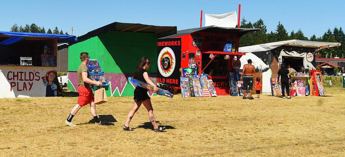 Overseeing the family’s fireworks stand at the Nisqually Indian Reservation on Wednesday, June 28 Nohealani Herrera has been involved with the business in some capacity since her youth. With the stand’s naming after the Hawaiian term for family, “Ohana”, she stressed the importance of including tribal youth in all of the 45 featured fireworks stands this, and every year. Now open, they are located in the Nisqually Tribal Community along Yelm Highway SE just east of the Yelm Highway SE roundabout.