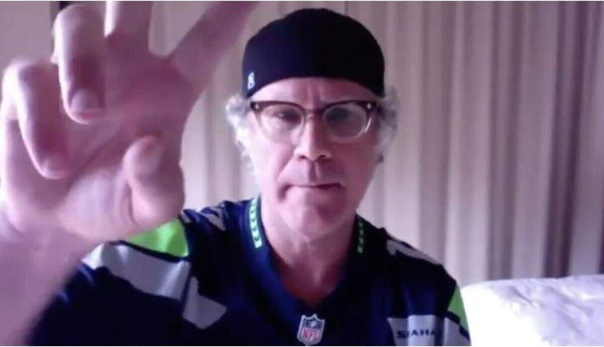 Actor-comedian Will Ferrell impersonates new Seahawks tight end Greg Olsen during the players’ virtual Zoom call this week, part of their unprecedented virtual offseason training because of the COVID-19 virus. Ferrell has been showing up at events of Seahawks coach Pete Carroll since Carroll was USC’s coach in Los Angeles in the early 2000s.