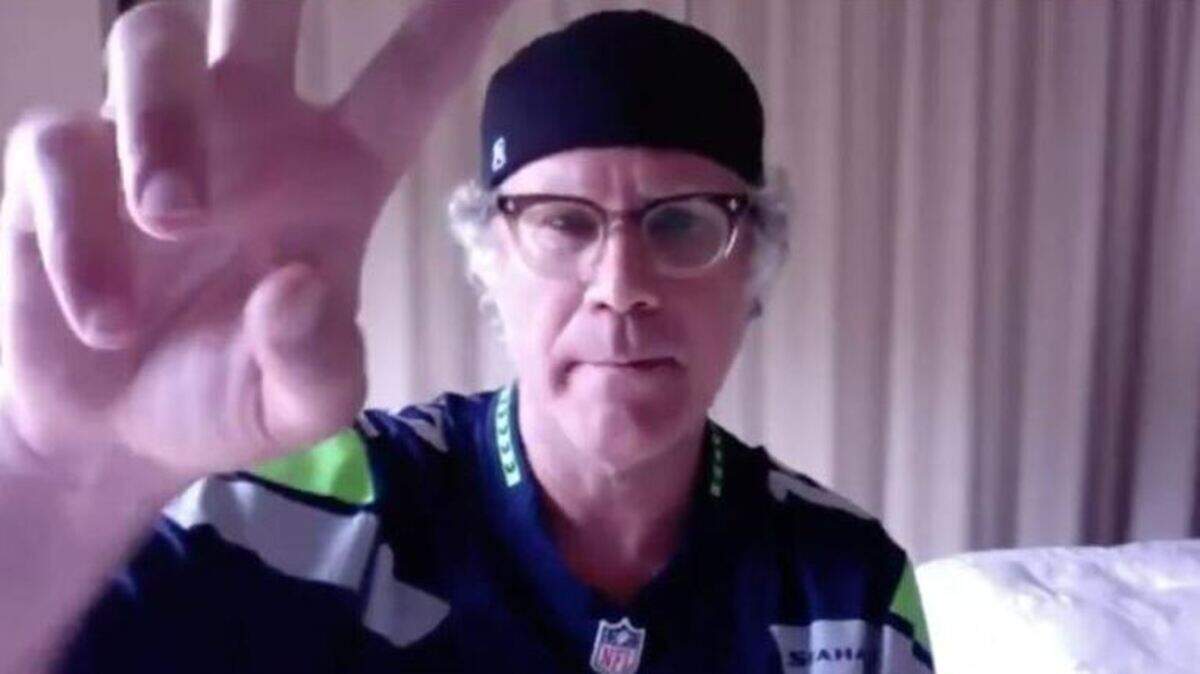 Actor-comedian Will Ferrell impersonates new Seahawks tight end Greg Olsen during the players’ virtual Zoom call this week, part of their unprecedented virtual offseason training because of the COVID-19 virus. Ferrell has been showing up at events of Seahawks coach Pete Carroll since Carroll was USC’s coach in Los Angeles in the early 2000s.
