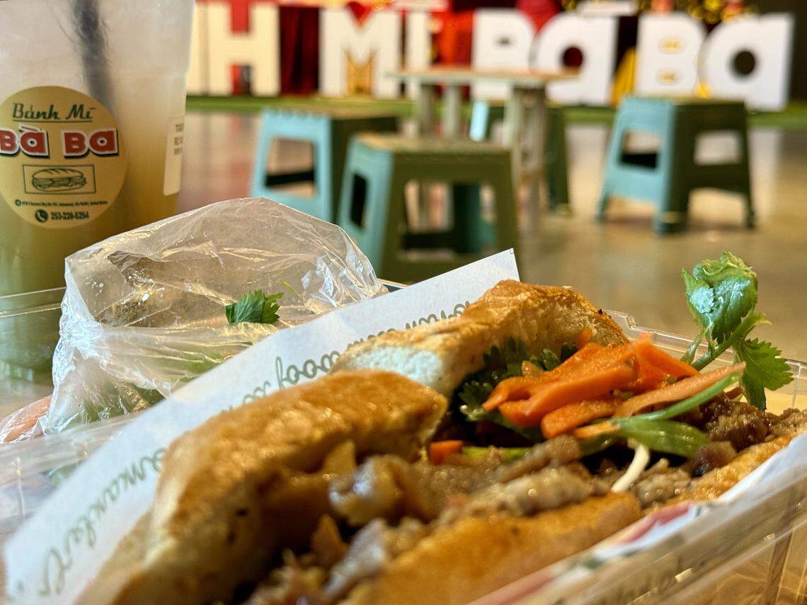 Bánh Mì Ba Ba opened at 8730 South Tacoma Way in Lakewood with Vietnamese sandwiches, snacks and drinks including strong coffee and sugarcane juice. Enjoy at a little plastic stool, just as one would across the Pacific.