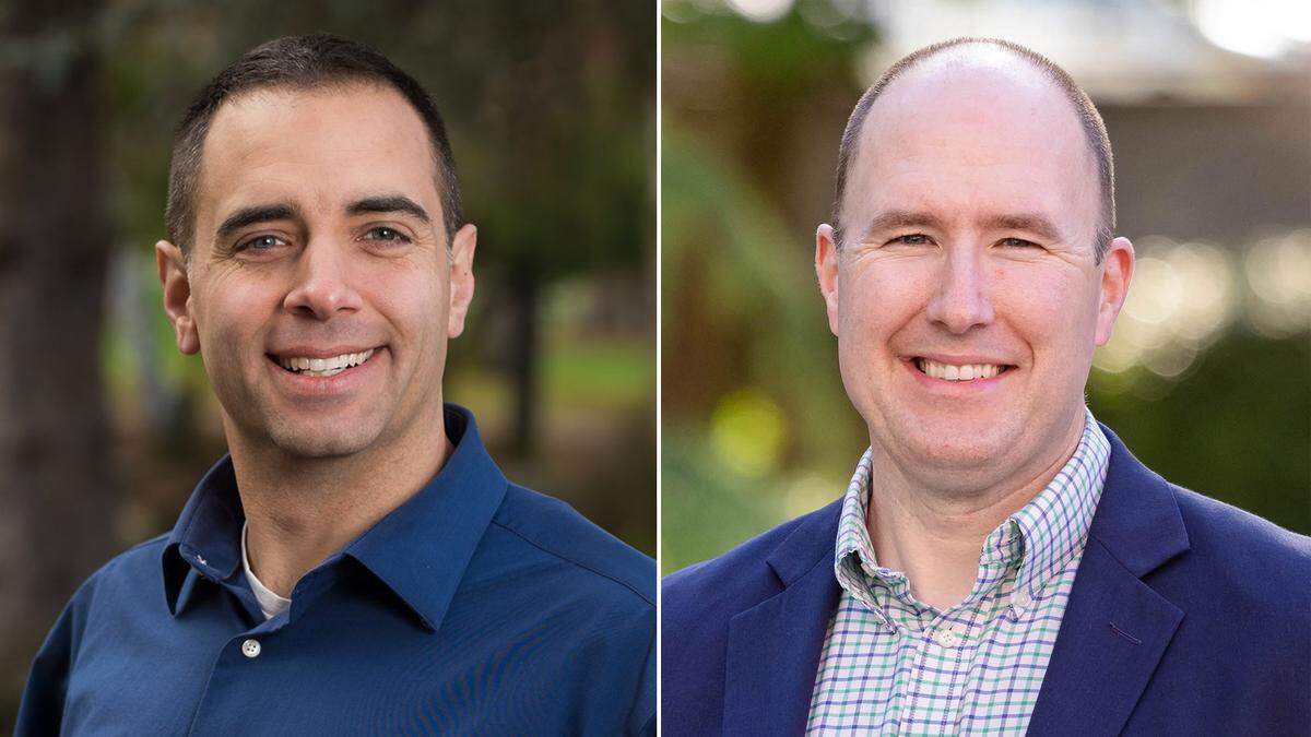 Anders Ibsen (left) and John Hines are running in the race for Tacoma mayor in 2025.