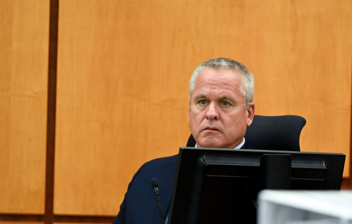 John J. Ryan, a police use-of-force expert, sits on the stand during the trial of three Tacoma Police officers in the killing of Manny Ellis at Pierce County Superior Court, Monday, Nov. 6, 2023, in Tacoma, Wash.Tacoma Police Officers Christopher Burbank, Matthew Collins and Timothy Rankine stand trial for charges related to the March 2020 killing of Manny Ellis. (Brian Hayes / Pool Photo – The News Tribune)