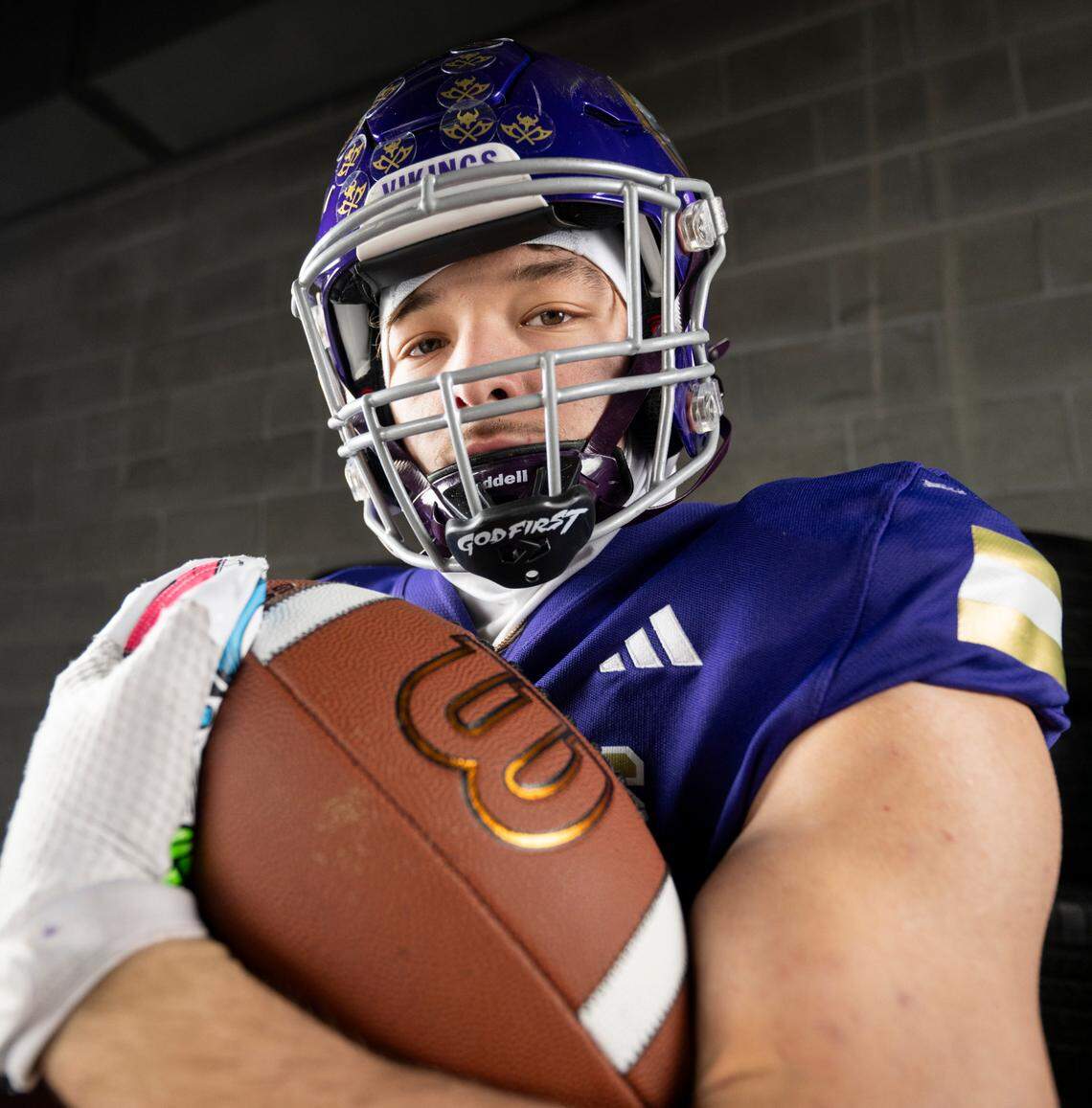 The News Tribune 2024 All-Area first-team all-purpose selection Kyson Douglas, Puyallup, poses for a portrait at Mount Tahoma High School, on Sunday, Dec. 8, 2024, in Tacoma.