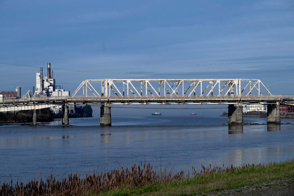 The East 11th Street Truss in Tacoma, Washington, on Friday, Dec. 15, 2023. The bridge is considered in “poor” condition, a rating that on its own doesn’t mean a bridge is unsafe.