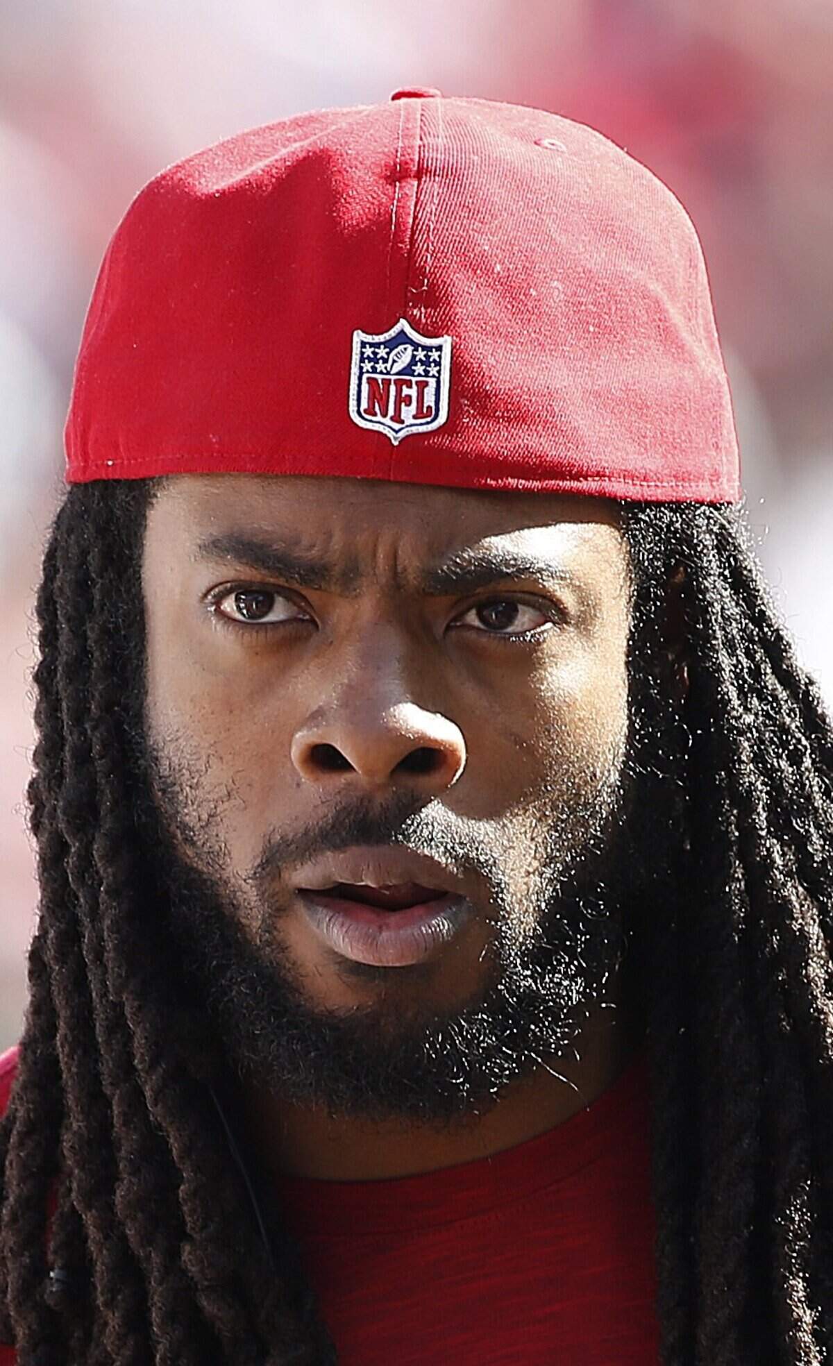San Francisco 49ers defensive back Richard Sherman during an NFL football game against the Los Angeles Rams in Santa Clara, Calif., Sunday, Oct. 21, 2018. (AP Photo/Josie Lepe)