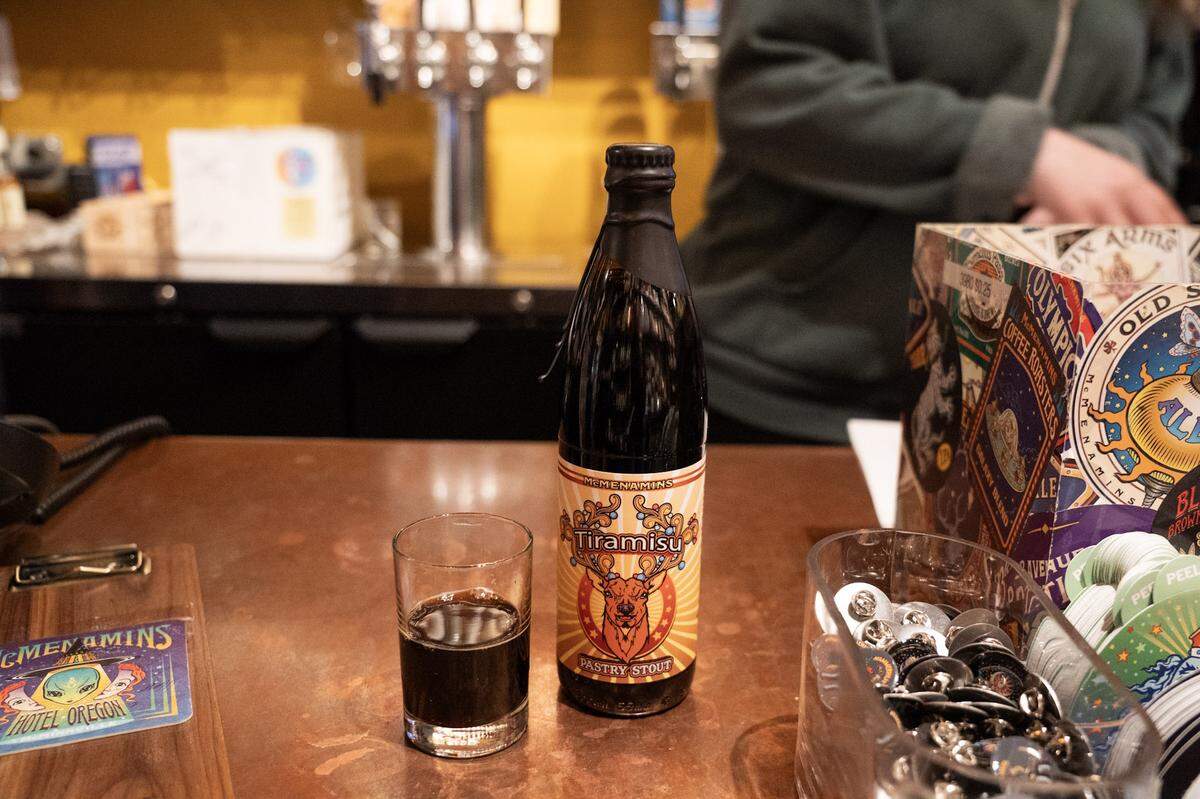 The McMenamins tiramisu pastry stout is a special offering for the Elks Temple’s 110th birthday.