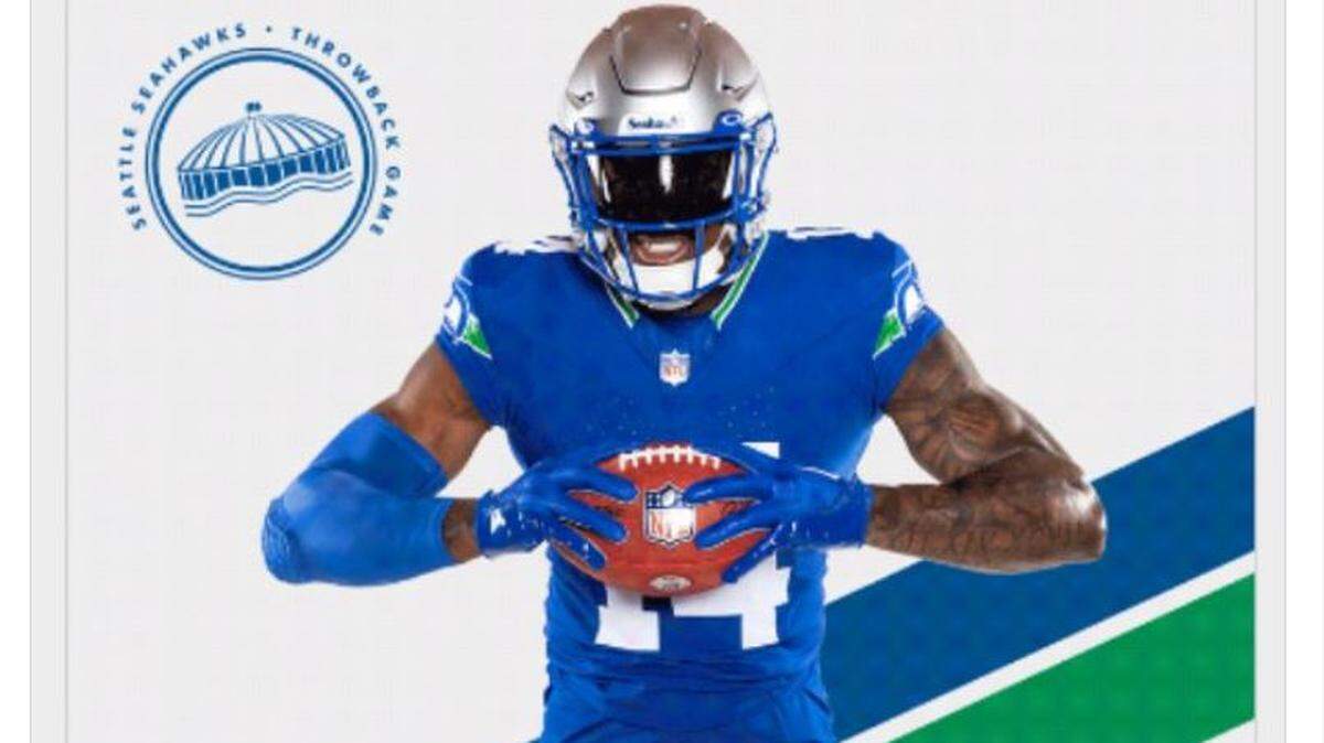 The Seahawks and wide receiver DK Metcalf will wear 1990s-era throwback uniforms for their Oct. 29, 2023, home game against the Cleveland Browns at Lumen Field. The team unveiled the uniforms on July 19, 2023.