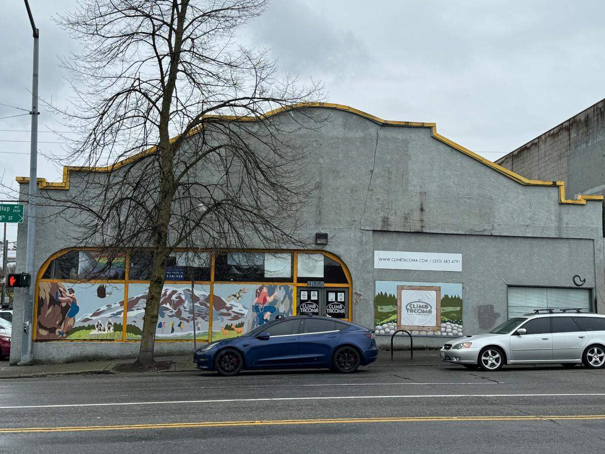 The building that is now home to Climb Tacoma, 102 S. 24th St., was among three parcels acquired by an LLC representing Great Expectations of Seattle. Photo taken March 25, 2024.