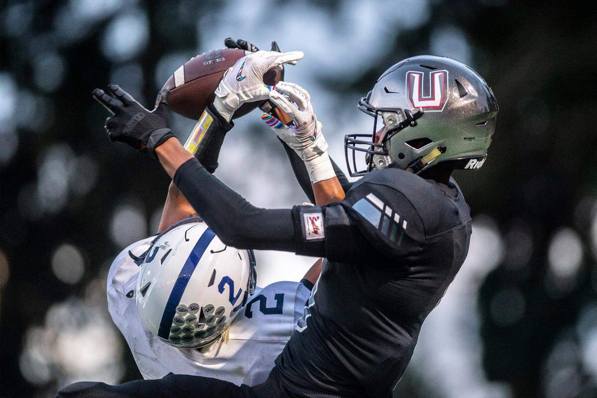 Chiawana 2020 graduate Dion Lee has transferred to Papago Junior College in Arizona after the pandemic sideliens the De Anza junior college in California where he previously was enrolled. Here he fights for an incomplete pass at McKenzie Stadium on Sept 27, 2019. (File photo)