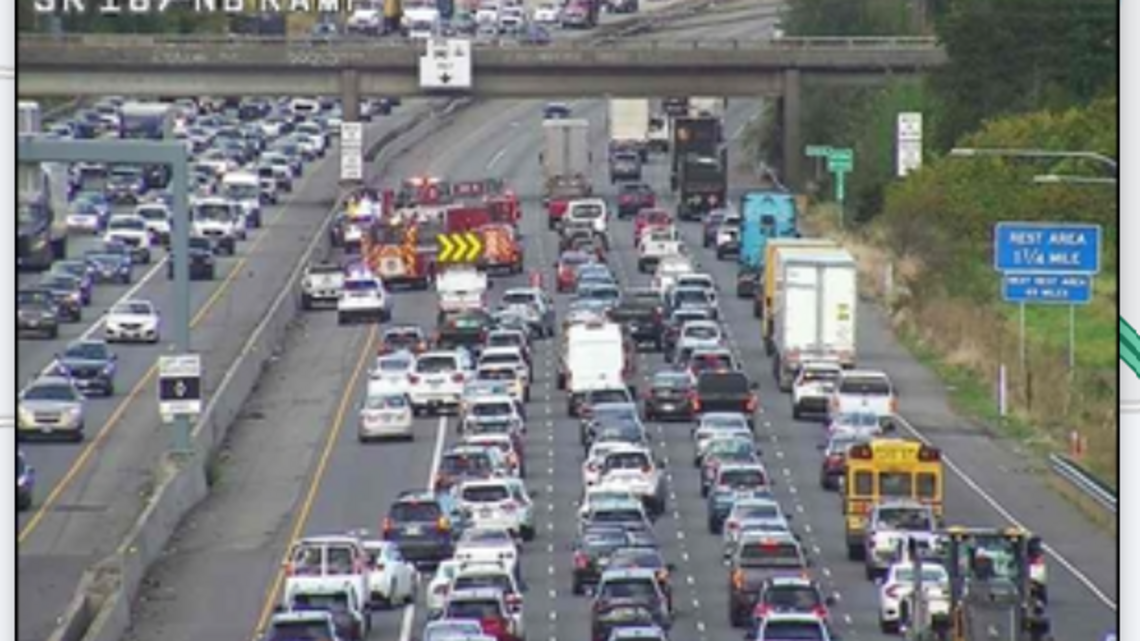 Long I-5 backups near Tacoma after Friday afternoon wreck, two taken to hospital