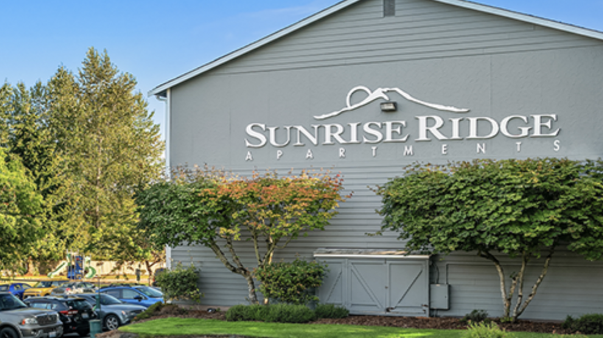 Sunrise Ridge Apartments, 3852 S. 29th St. in Tacoma, recently sold for more than $7.22 million.