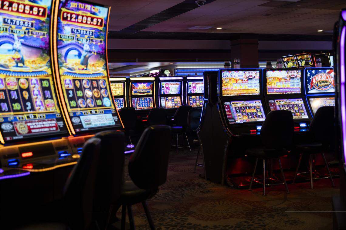 One of the smoking casino floors has yet to undergo upgrades at the Emerald Queen Casino and Hotel, on Wednesday, Dec. 10, 2025, in Fife.
