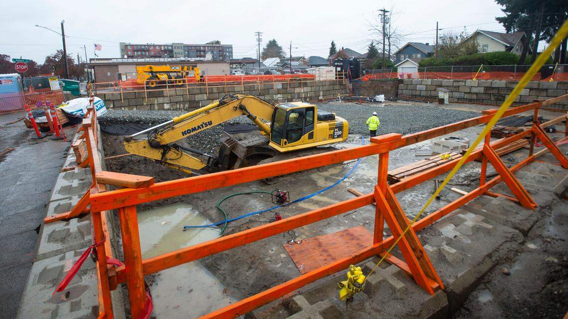Work has begun on Proctor III, a six-story, 95-unit apartment building at the corner of North Adams and North 27th Streets in the Proctor District. Photo taken on Thursday, Oct. 28, 2021.