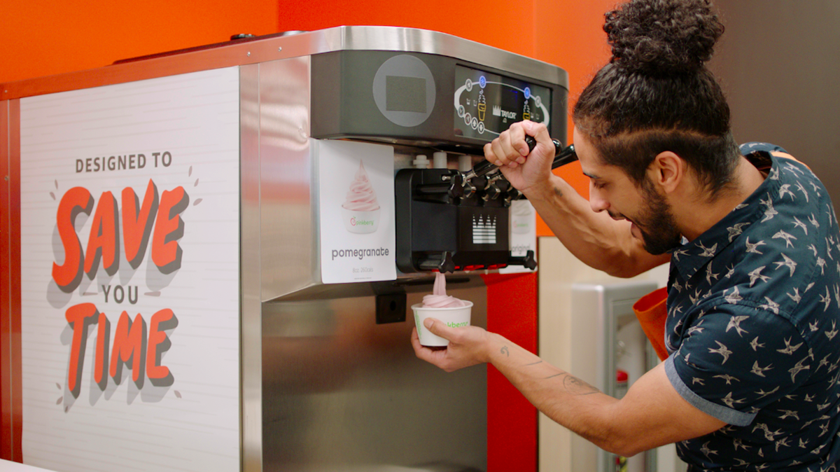 Amazon Go sites feature self-serve Pinkberry Fro-yo and free toppings. The chain’s latest store opened Feb. 14 at 17710 Canyon Road E., No. 400, in the Frederickson Place shopping center.