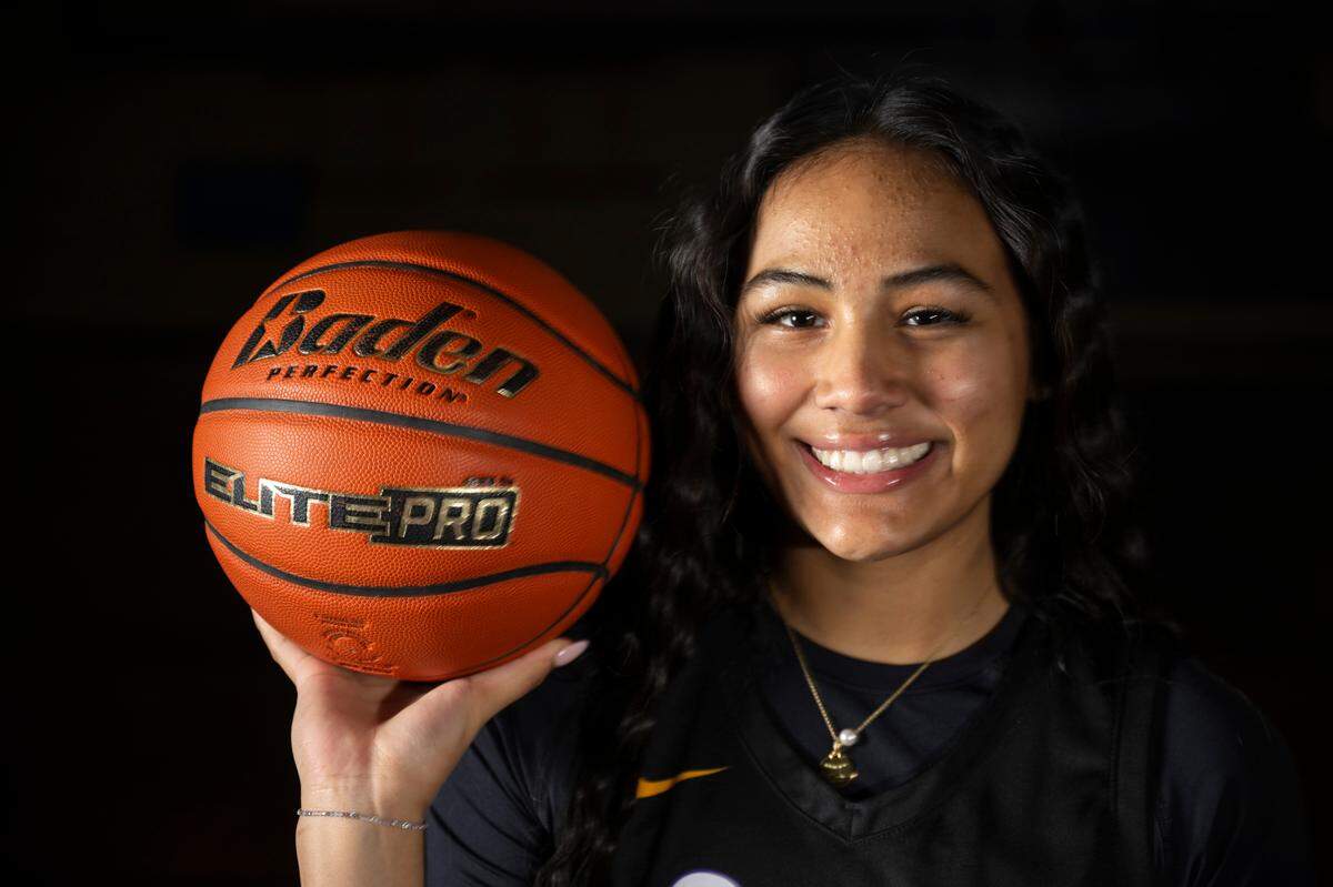 The News Tribune’s 2025 All-Area girls basketball first-team selection, Sumner sophomore Kawehi Borden, poses for a portrait at Sumner High School, on Sunday, March 23, 2025, in Sumner.