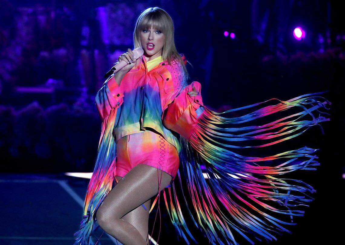 Taylor Swift performs at Wango Tango 2019 at the Dignity Health Sports Park in Carson, California