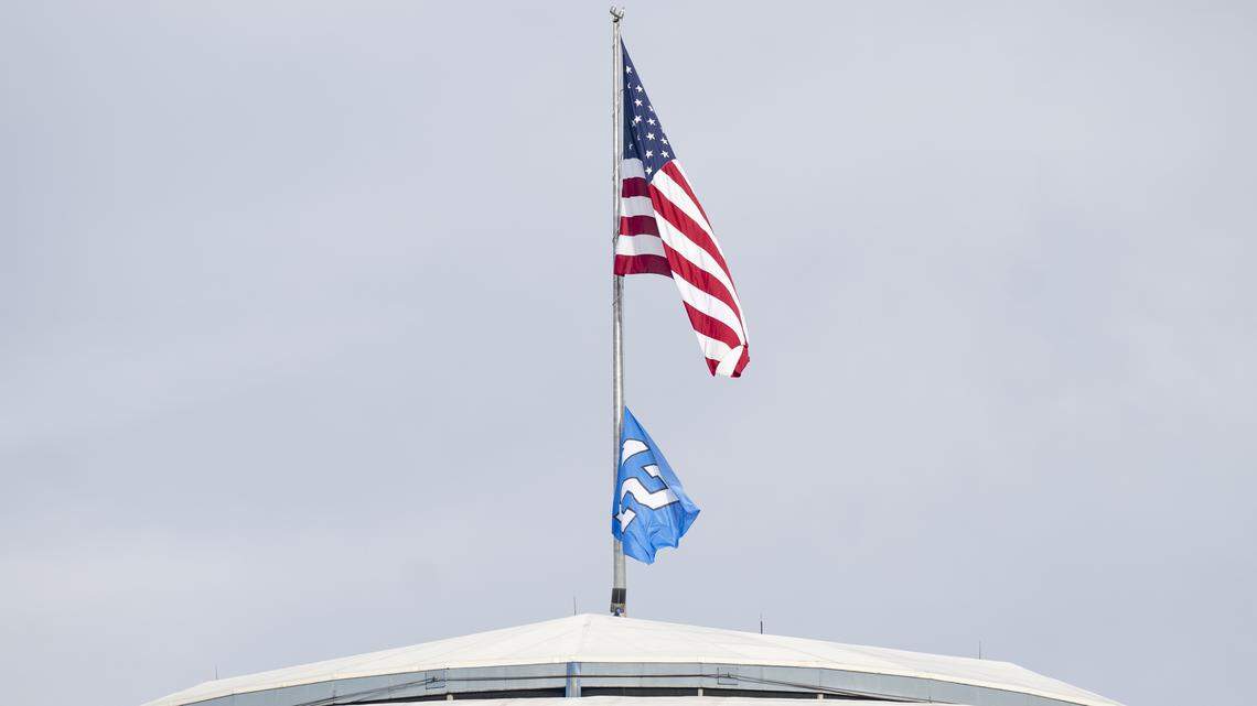 Watch: City raises ‘12’ flag above Tacoma Dome ahead of Super Bowl