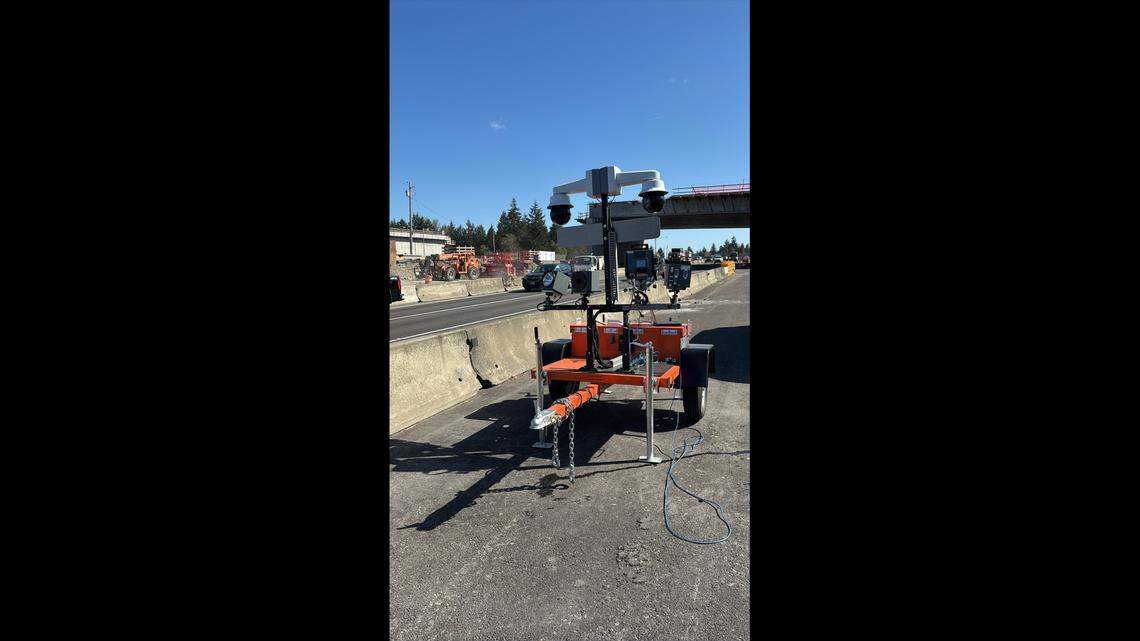 New camera to watch for speeders through I-5 work zone    near JBLM