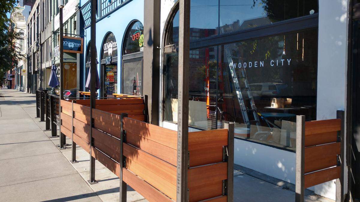 Wooden City in downtown Tacoma.