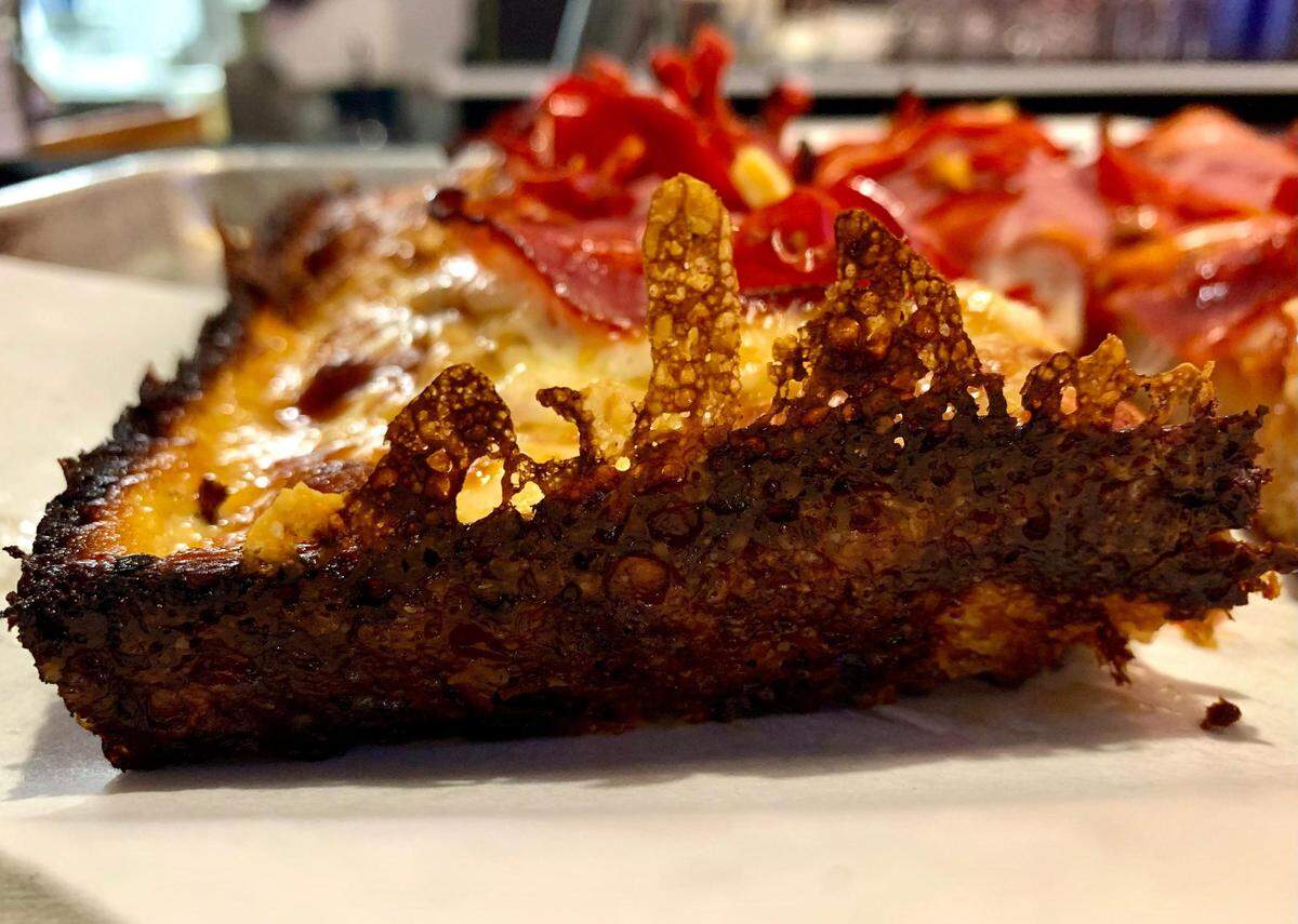 Tacoma Pie, located at 4417 6th Ave., bakes square pies with crispy “frico” edges of delicious burnt cheese.