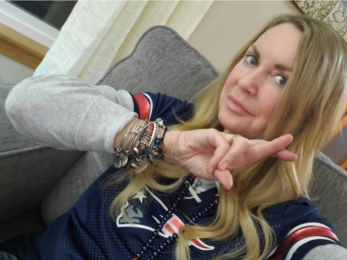 Christine Hansen said the Super Bowl will be hard for her, since she’s a lifelong Patriots fan and her husband is a diehard Seahawks fan.