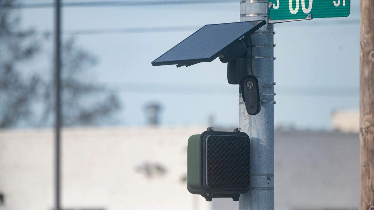 Lakewood has had 31 Flock Safety automated license plate readers active across the city since early October, which Lakewood police officials say will assist authorities in catching stolen vehicles and solving other crime, Wednesday, Dec. 13, 2023, in Lakewood, Wash.