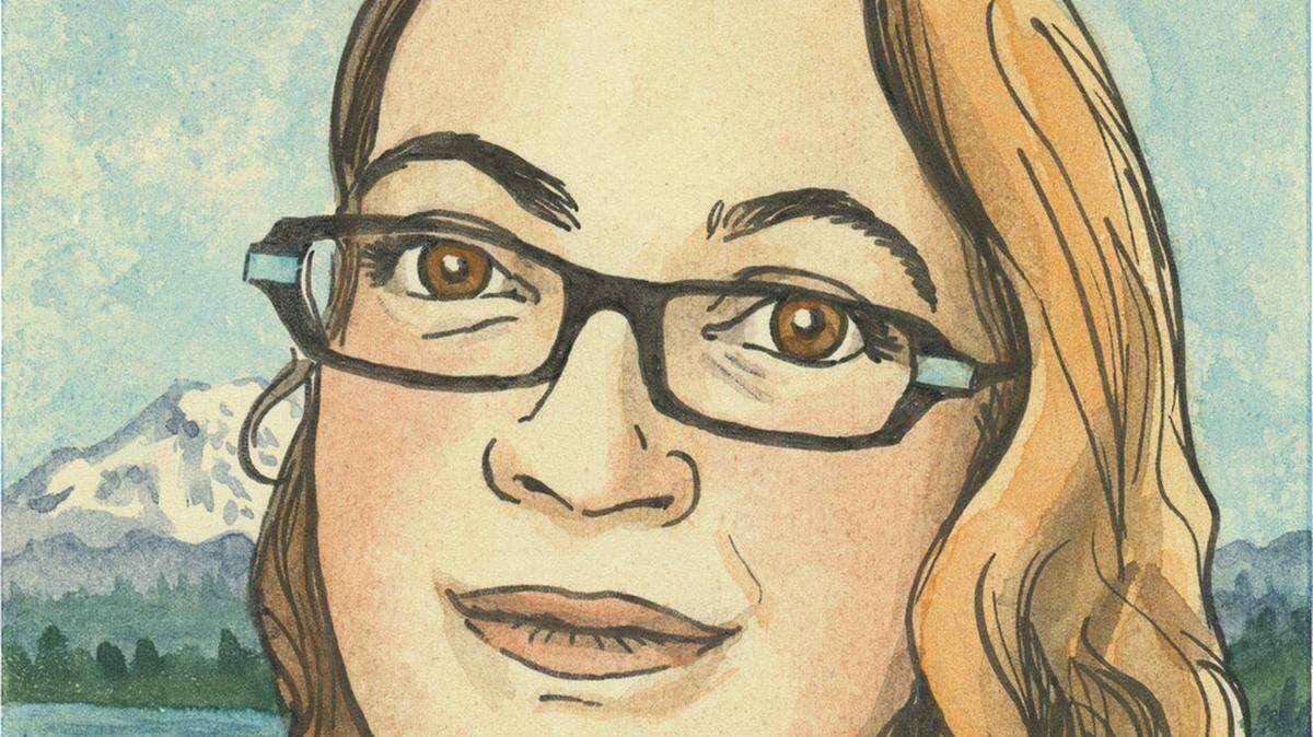 A self-portrait of Tacoma artist Chandler O’Leary. Known for watercolor sketches, letterpress work and illustrated travel books, O’Leary died unexpectedly April 2, 2023 at the age of 41.